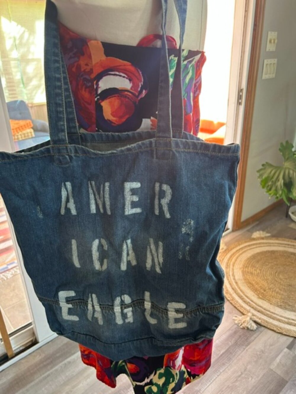 American Eagle Denim Tote Bag